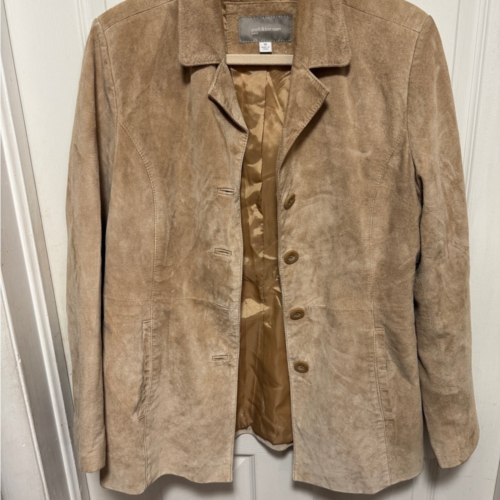 Croft and Barrow Tan Suede Blazer